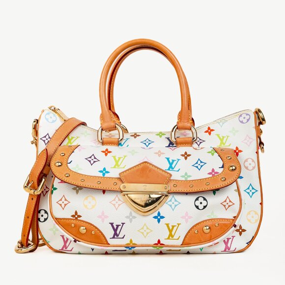 Louis Vuitton x Takashi Murakami Rita White Multicolore Monogram Shoulder Bag - Picture 1 of 15